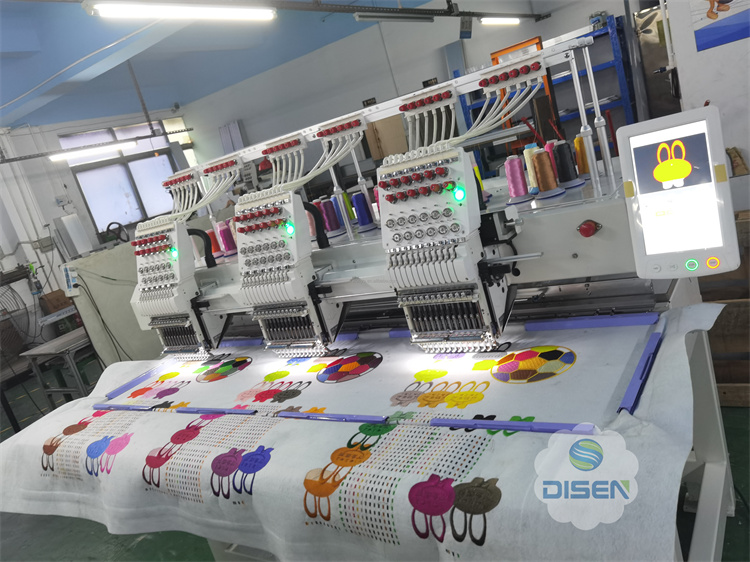 DS-W1203 Touchscreen InterFace Mashine ya Kudarizi yenye vichwa vingi isiyo na waya ya Cap